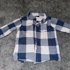 Toddler Navy Blue Plaid Flannel